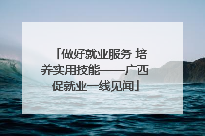 做好就业服务 培养实用技能——广西促就业一线见闻