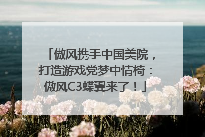 傲风携手中国美院，打造游戏党梦中情椅：傲风C3蝶翼来了！