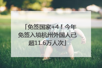 免签国家+4！今年免签入境杭州外国人已超11.6万人次