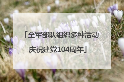 全军部队组织多种活动庆祝建党104周年