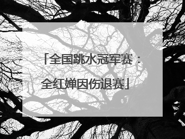 全国跳水冠军赛：全红婵因伤退赛