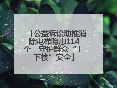 公益诉讼助推消除电梯隐患114个，守护群众“上下楼”安全