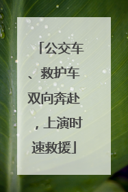 公交车、救护车双向奔赴，上演时速救援