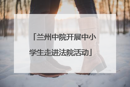 兰州中院开展中小学生走进法院活动