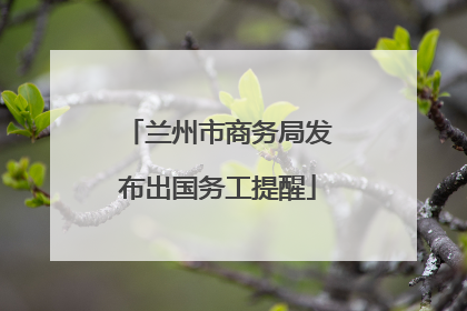兰州市商务局发布出国务工提醒