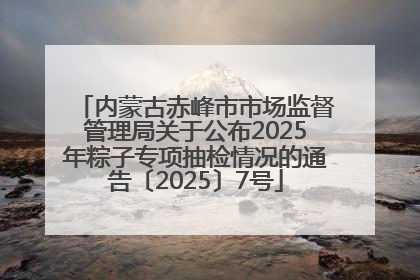 内蒙古赤峰市市场监督管理局关于公布2025年粽子专项抽检情况的通告〔2025〕7号