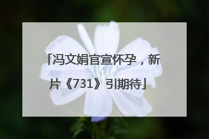 冯文娟官宣怀孕，新片《731》引期待