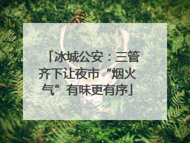 冰城公安：三管齐下让夜市“烟火气”有味更有序