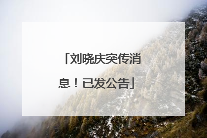 刘晓庆突传消息！已发公告