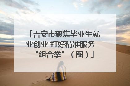 吉安市聚焦毕业生就业创业 打好精准服务“组合拳”（图）