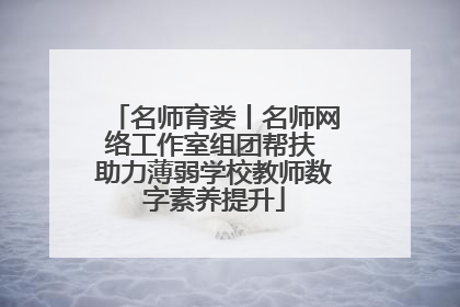 名师育娄丨名师网络工作室组团帮扶 助力薄弱学校教师数字素养提升