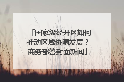 国家级经开区如何推动区域协调发展？商务部答封面新闻