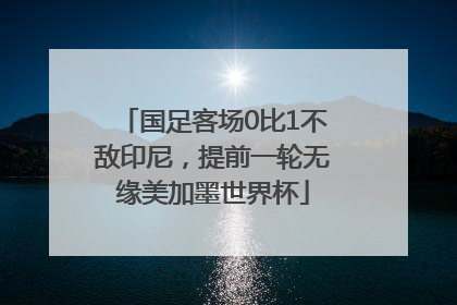 国足客场0比1不敌印尼，提前一轮无缘美加墨世界杯