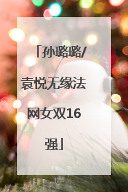 孙璐璐/袁悦无缘法网女双16强