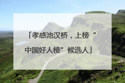 孝感池汉桥，上榜“中国好人榜”候选人