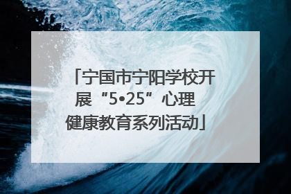 宁国市宁阳学校开展“5•25”心理健康教育系列活动
