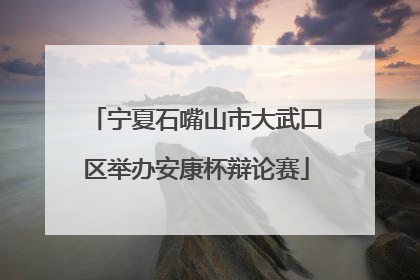 宁夏石嘴山市大武口区举办安康杯辩论赛
