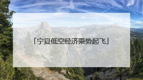 宁夏低空经济乘势起飞