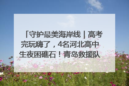 守护最美海岸线｜高考完玩嗨了，4名河北高中生夜困礁石！青岛救援队火速出动救上岸