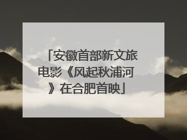安徽首部新文旅电影《风起秋浦河》在合肥首映