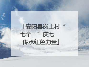 安阳县岗上村“七个一”庆七一 传承红色力量