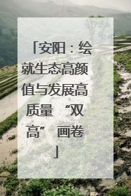 安阳：绘就生态高颜值与发展高质量 “双高” 画卷
