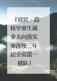 宜宾：高校毕业生就业去向落实率连续三年居全省第一梯队