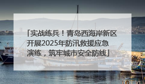 实战练兵！青岛西海岸新区开展2025年防汛救援应急演练，筑牢城市安全防线