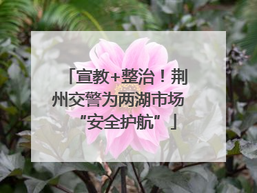 宣教+整治！荆州交警为两湖市场“安全护航”