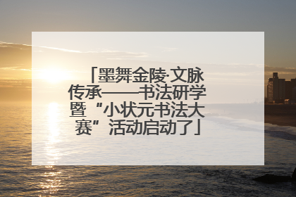 墨舞金陵·文脉传承——书法研学暨“小状元书法大赛”活动启动了