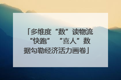 多维度“数”读物流“快跑” “喜人”数据勾勒经济活力画卷