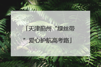 天津蓟州“绿丝带”爱心护航高考路