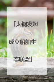 太钢发起成立船舶生态联盟