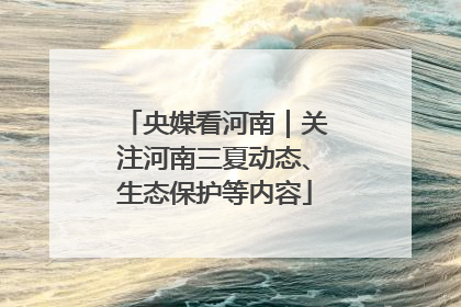 央媒看河南｜关注河南三夏动态、生态保护等内容