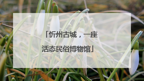 忻州古城，一座活态民俗博物馆