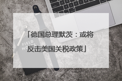 德国总理默茨：或将反击美国关税政策