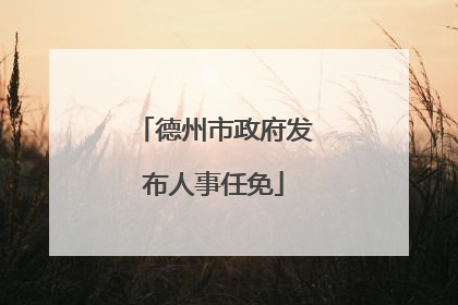 德州市政府发布人事任免