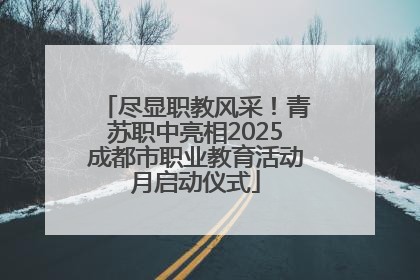 尽显职教风采！青苏职中亮相2025成都市职业教育活动月启动仪式