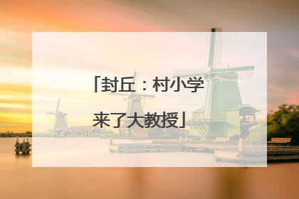 封丘：村小学来了大教授