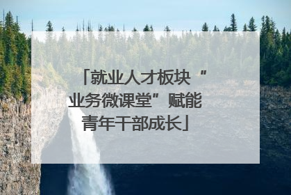 就业人才板块“业务微课堂”赋能青年干部成长