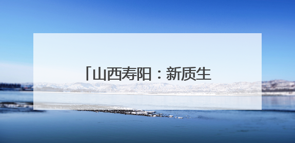 山西寿阳：新质生产力赋能绿色发展