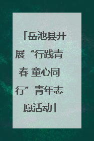 岳池县开展“行践青春 童心同行”青年志愿活动