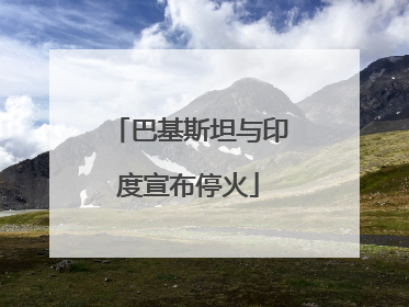 巴基斯坦与印度宣布停火
