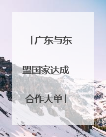 广东与东盟国家达成合作大单