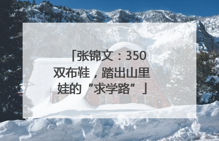 张锦文：350双布鞋，踏出山里娃的“求学路”