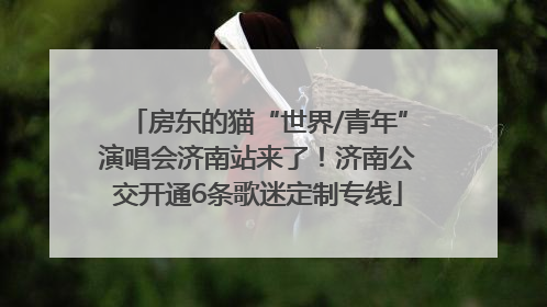 房东的猫“世界/青年”演唱会济南站来了！济南公交开通6条歌迷定制专线