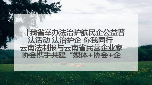 我省举办法治护航民企公益普法活动 法治护企 你我同行 云南法制报与云南省民营企业家协会携手共建“媒体+协会+企业”法治服务生态圈