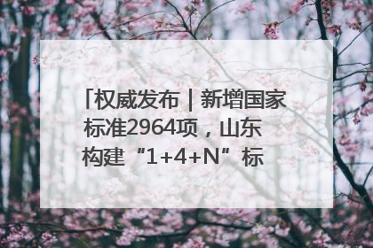 权威发布｜新增国家标准2964项，山东构建“1+4+N”标准化创新发展新格局