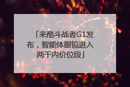 来酷斗战者G1发布，智能体眼镜进入两千内价位段
