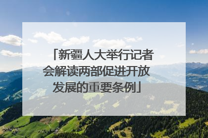 新疆人大举行记者会解读两部促进开放发展的重要条例